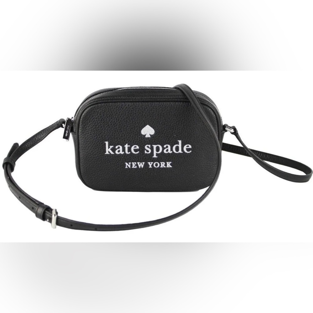 🌟HP🎉 Kate Spade Mini Glitter Logo Camera Bag
Crossbody Handbag in Black ♠️🖤 - Picture 2 of 8